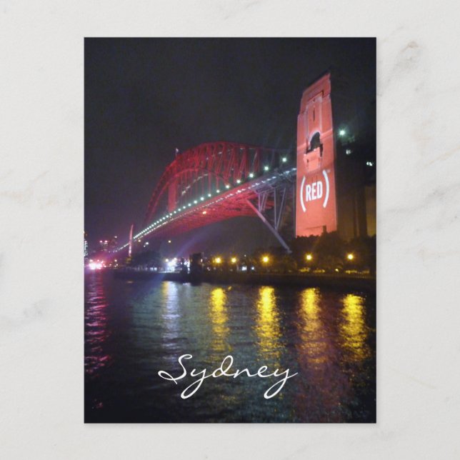 Carte Postale pont sydney (rouge) (Devant)