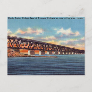 Carte Postale Pont vintage Bahia Honda, Key West, Floride