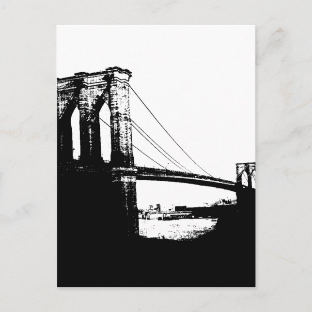 Carte Postale Pont vintage Brooklyn (Devant)
