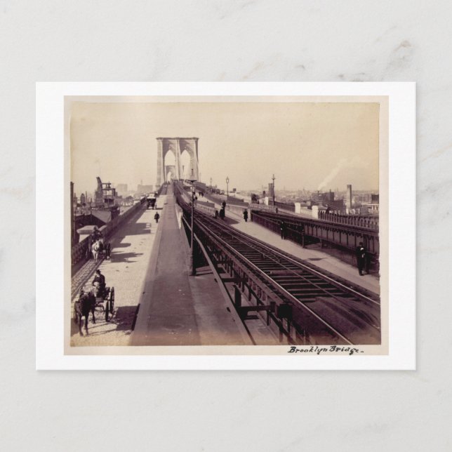 Carte Postale Pont vintage Brooklyn (Devant)