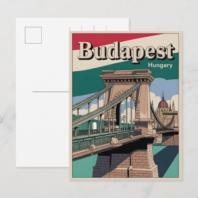 Carte Postale pont vintage elizabeth (Devant / Derrière)