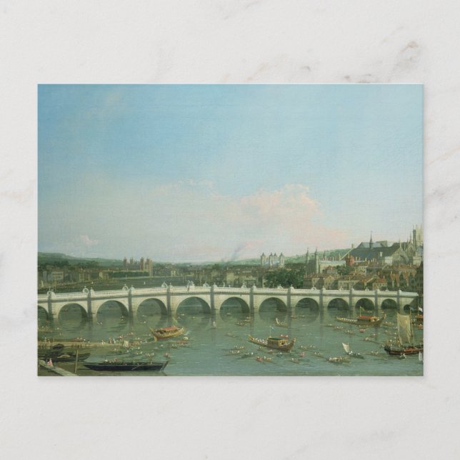 Carte Postale Pont Westminster du Nord avec Lambeth (Devant)