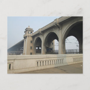 Carte Postale Pont Yangtze de Wuhan, Wuhan, Chine