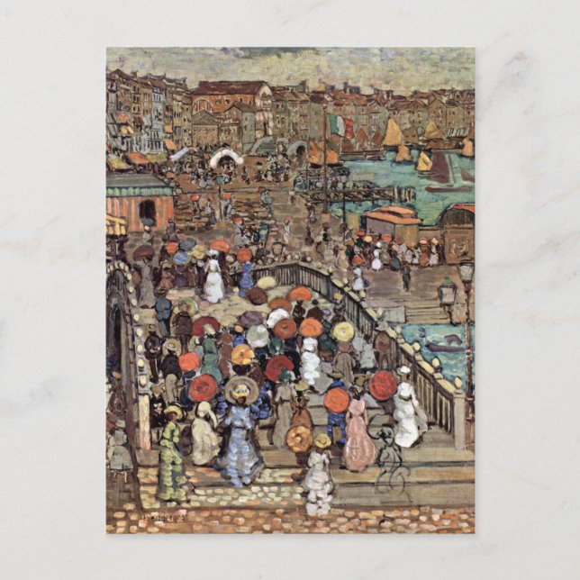 Carte Postale Ponte Della Paglia, Venise par Maurice Prendergast (Devant)
