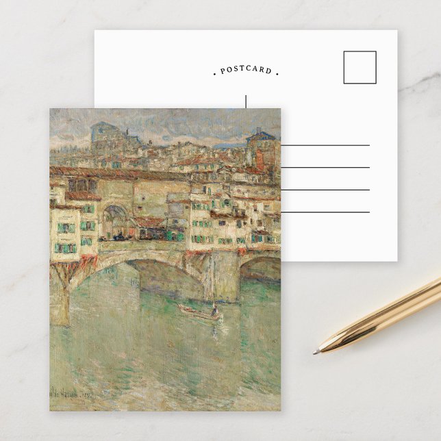 Carte Postale Ponte Vecchio | Childe Hassam (Créateur téléchargé)