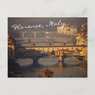 Carte Postale Ponte Vecchio et Ponts de Florence, Italie
