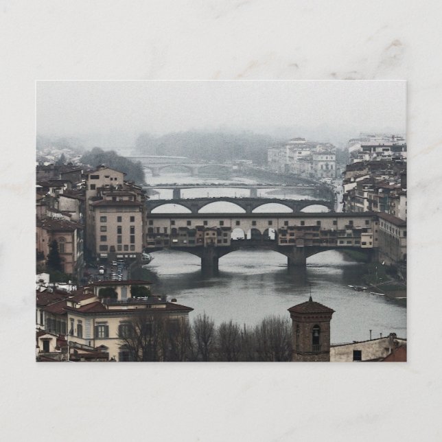 Carte Postale Ponts de Florence, Italie (Devant)
