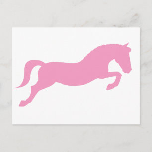 Carte Postale Pony rose Jumping