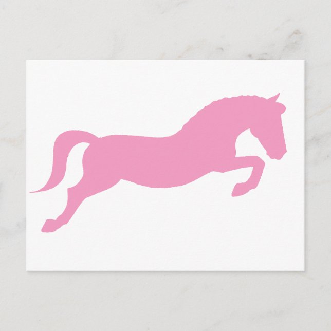 Carte Postale Pony rose Jumping (Devant)
