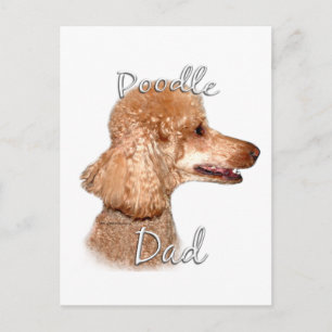 Carte Postale Poodle (abricot) Papa 2