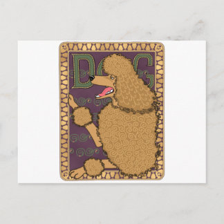 Carte Postale Poodle Art Nouveau