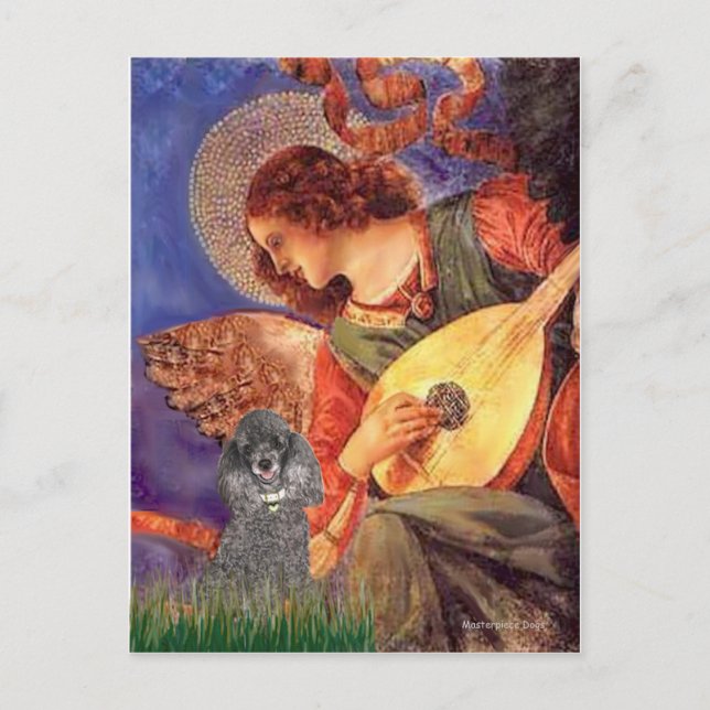 Carte Postale Poodle(s) - Ange au Mandolin (Devant)