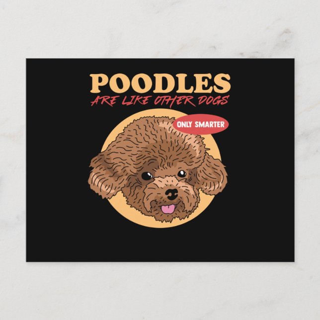Carte Postale Poodles Are Smarter Dog Owner Poodle (Devant)