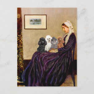 Carte Postale Poodles (quatre) - La mère de Whistler