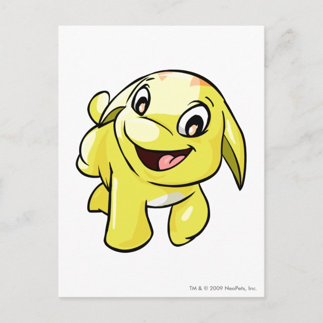 Carte Postale Poogle jaune (Devant)