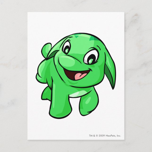 Carte Postale Poogle vert (Devant)