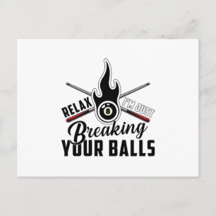 Carte Postale Pool Billard Snooker 8 Ball Billard Drôle Cadeau