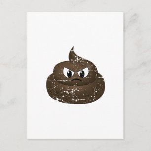 Carte Postale Poop de dessin en colère