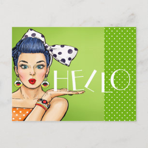 Carte postale Pop Art 3 en blanc Retour