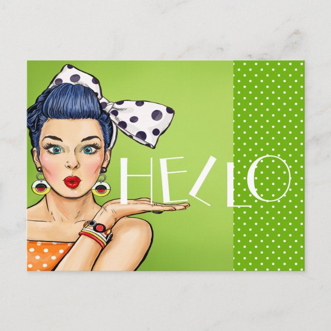 Carte postale Pop Art 3 en blanc Retour (Devant)