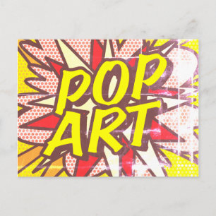 Carte Postale POP ART Amusant Rétro Bande Dessinée Pop Art