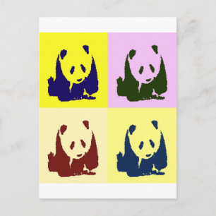 Carte Postale Pop Art Baby Pandas