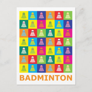 Carte Postale Pop Art Badminton