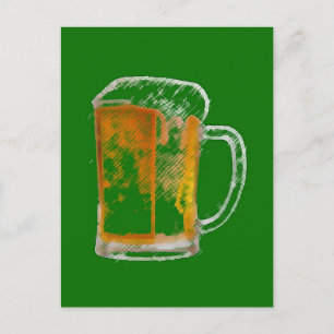 Carte Postale Pop Art Beer Mug