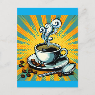 CARTE POSTALE POP ART CAFÉ