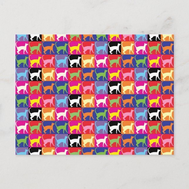 Carte Postale Pop Art Cats (Devant)