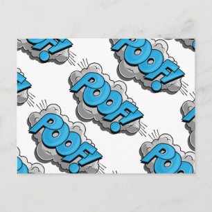 Carte Postale Pop Art Comic Poof !
