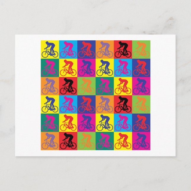 Carte Postale Pop Art Cycling (Devant)