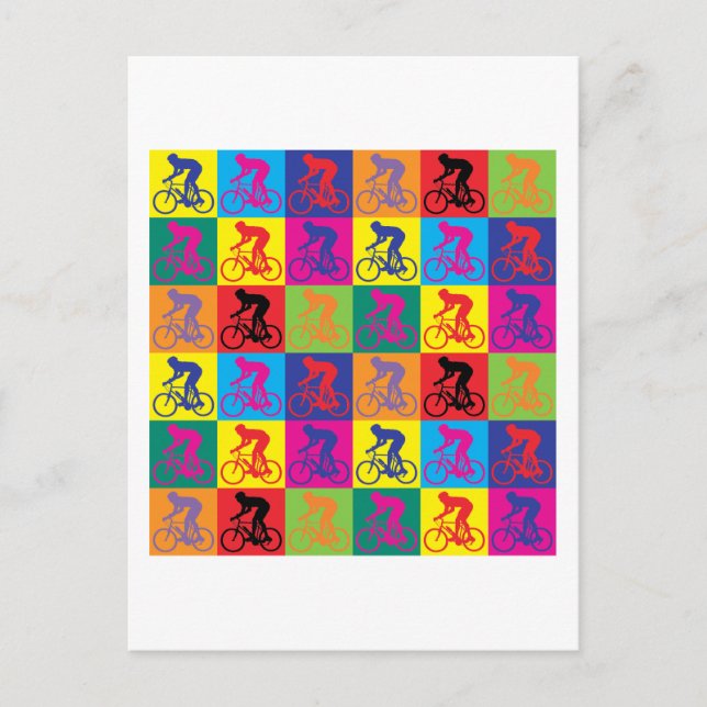 Carte Postale Pop Art Cycling (Devant)