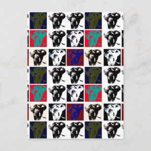 Carte Postale Pop Art Elephants