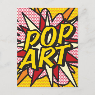 Carte Postale POP ART Fun Retro Comédie Livre Pop Art