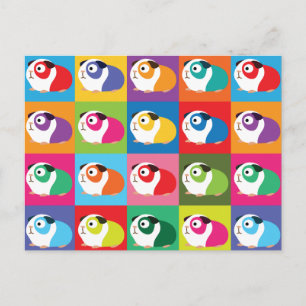 Carte Postale Pop Art Guinée Cochons