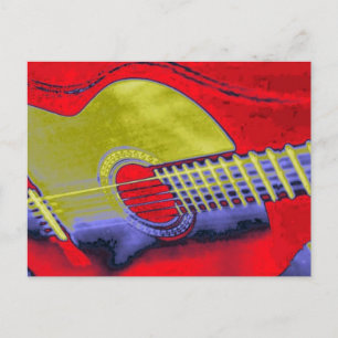 Carte Postale Pop Art Guitare