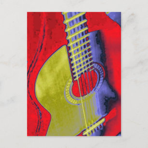 Carte Postale Pop Art Guitare