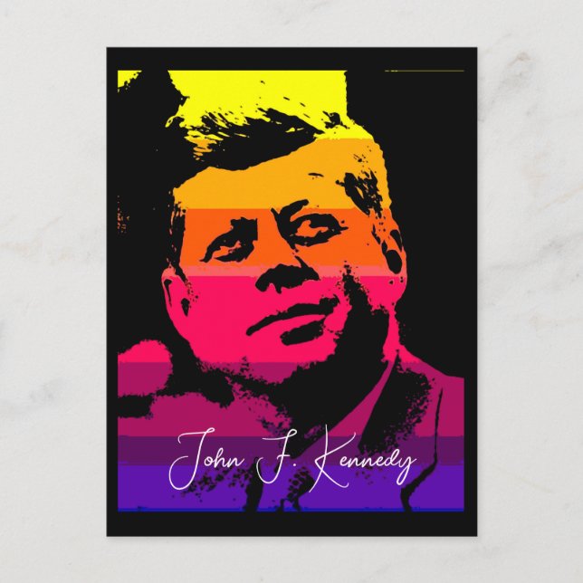 Carte Postale Pop Art Jack JFK John F. Kennedy (Devant)