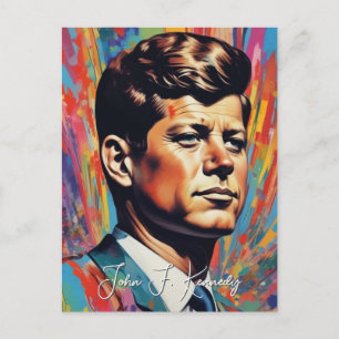 Carte Postale Pop Art Jack JFK John F. Kennedy