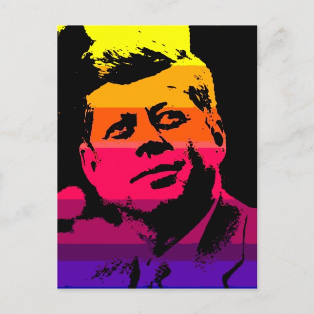 Carte Postale Pop Art Jack JFK John F. Kennedy (Devant)
