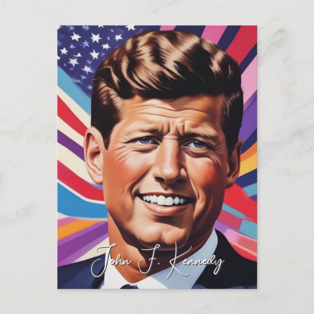 Carte Postale Pop Art Jack JFK John F. Kennedy (Devant)