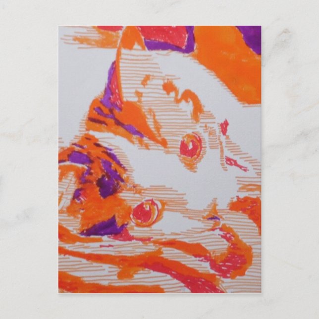 Carte Postale Pop Art katze (Devant)