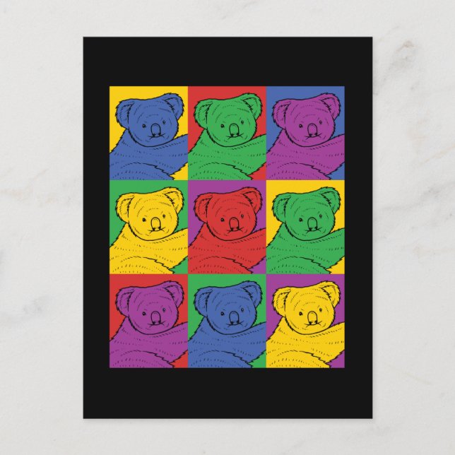 Carte Postale Pop Art Koala (Devant)