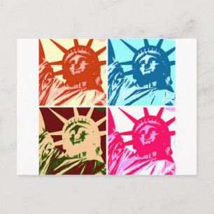 Carte Postale Pop Art Lady Liberty New York City
