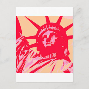 Carte Postale Pop Art Lady Liberty New York City