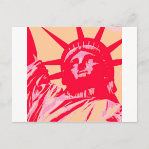 Carte Postale Pop Art Lady Liberty New York City