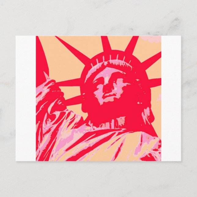 Carte Postale Pop Art Lady Liberty New York City (Devant)