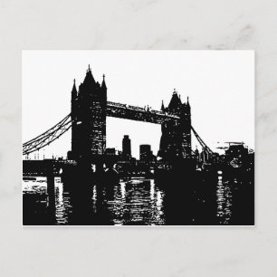 Carte Postale Pop Art London Tower Bridge
