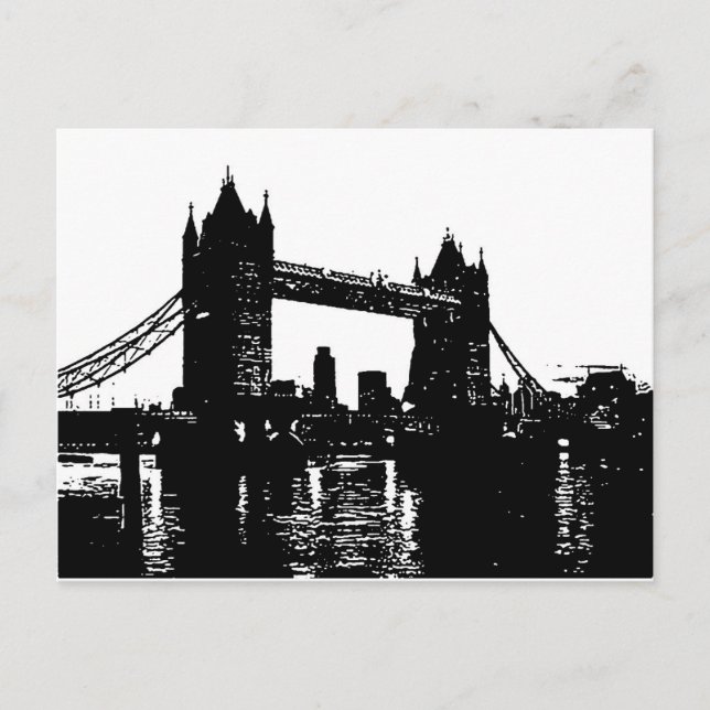 Carte Postale Pop Art London Tower Bridge (Devant)